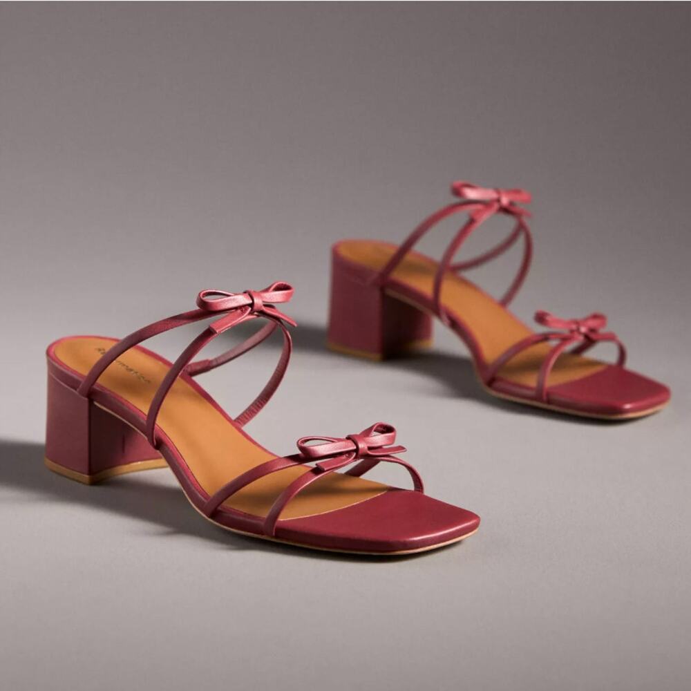Reformation Elodie Heels Sz 7.5 Strappy Block Heel Sandals